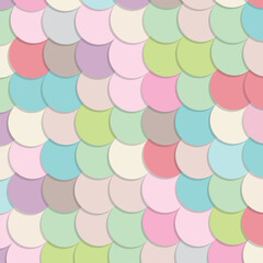 Fish scales background in pastel colors, abstract, color texture. Vector graphics