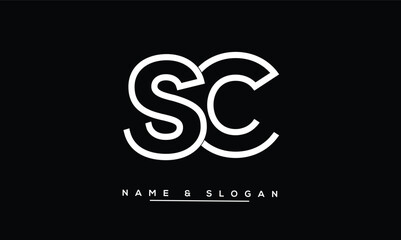 SC, CS Abstract Letters Logo Monogram