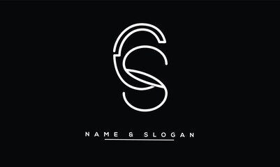 Obraz premium SC, CS Abstract Letters Logo Monogram