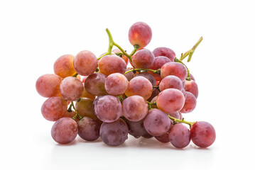 Cluster of Fresh Red Grapes with Glossy, Juicy Texture