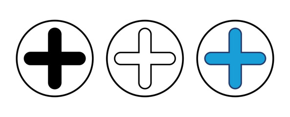 Fototapeta premium Plus Icon vector. Add plus icon