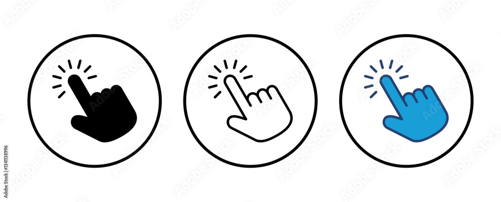 Poster hand cursor icon. cursor icon vector. hand cursor icon click