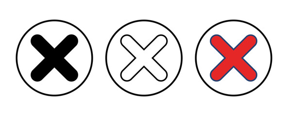 Fototapeta premium Close vector icon. Delete icon vector. cross sign