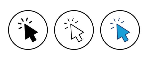 Click icon vector. pointer arrow icon. cursor icon vector