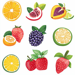 Exotic fruits in a bright and juicy composition 