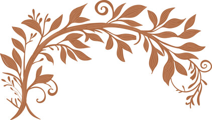 Elegant double line with leafy corner flourishes, perfect for invitations, branding, stationery, and decorative borders.