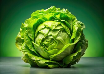Obraz premium Enjoy refreshingly crisp iceberg lettuceâ€”ideal for salads and adding crunch.