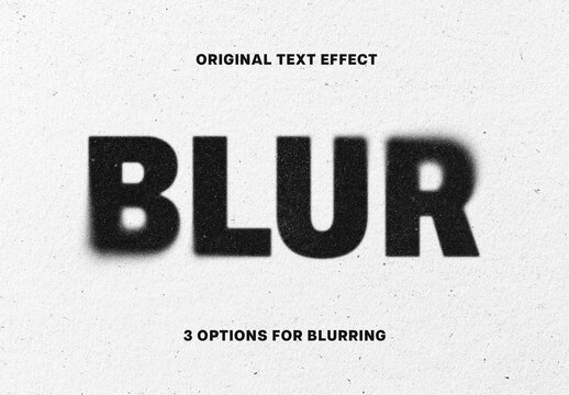 Side Blurry Text Effect Mockup