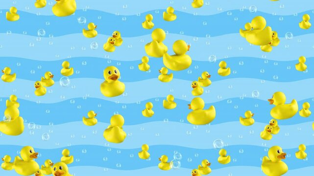 Rubber Duck. toy ducky loop tile Rising Background. This is a loopable and tileable wallpaper