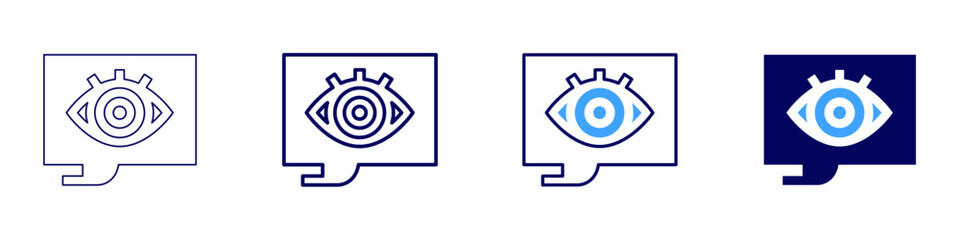 Eye redness​ icon in 4 different styles. Thin Line, Line, Bold Line, Duotone. Duotone style. Editable stroke