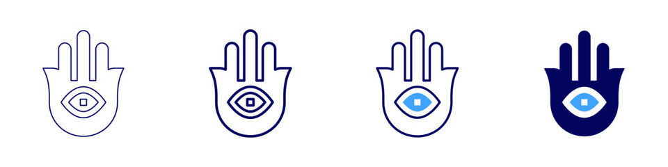 Eye sudden tunnel vision icon in 4 different styles. Thin Line, Line, Bold Line, Duotone. Duotone style. Editable stroke