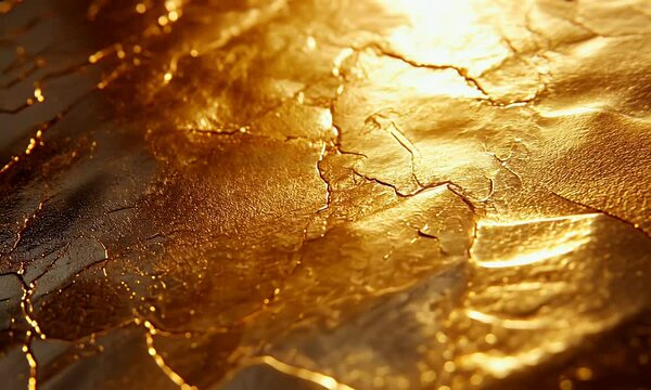 Gold leaf texture with cracks