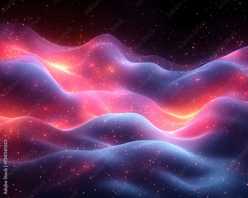 Sticker cosmic gradient wave pattern
