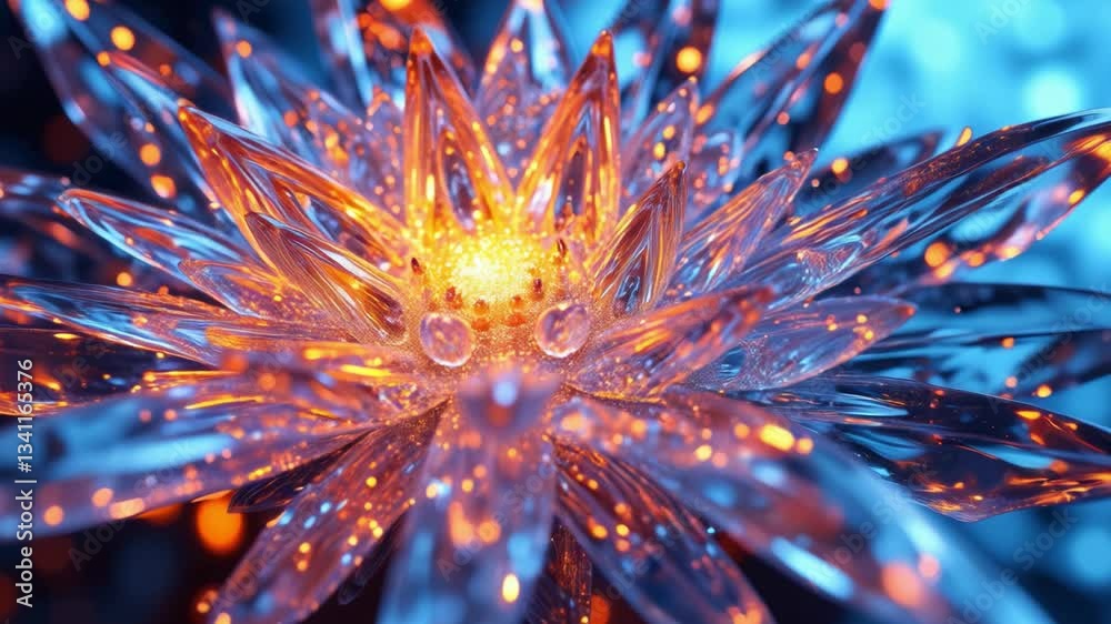 Poster abstract crystal formation with sharp edges and brilliant reflections showcasing intricate details a