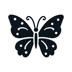 butterfly icon silhouette vector symbol. butterfly clip art vector illustration 