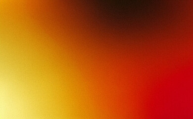Obraz premium Abstract black, brown, red, burnt orange, amber, yellow, gold, and white gradient background. Features a fluid ombre blend with soft blur, grainy texture, and fiery neon glow for a dynamic effect.