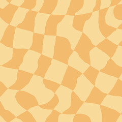 Abstract Checkerboard Pattern: A unique checkerboard pattern featuring flowing, undulating squares in a vibrant and inviting color palette, perfect for adding a touch of playful design to any project.
