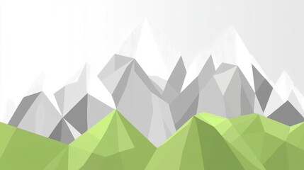 Geometric Mountain Range: A Low Poly Landscape Illustration