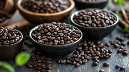 Fototapeta premium Roasted coffee beans. Generative AI