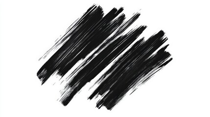 Abstract Black Brush Strokes Graphic Design Art