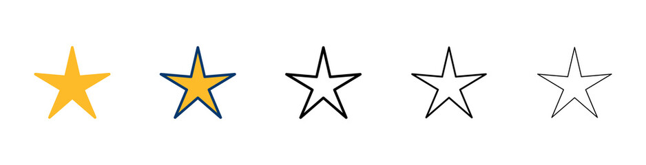 Star Icon vector isolated on white background. Star vector icon. Rating symbol
