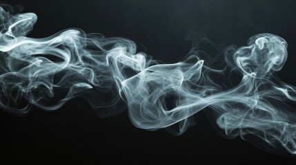 Smoke on black background. Generative AI