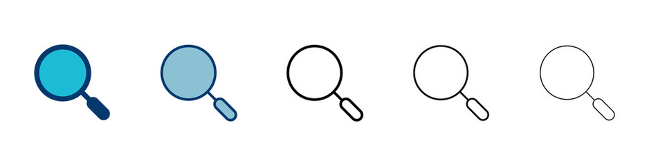 Search icon vector isolated on white background. Glass vector icon. search magnifying glass icon. Find