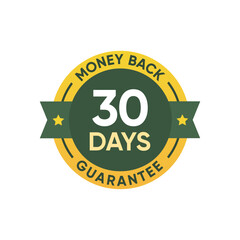 30 Days Money Back Guarantee Badge Sign illustration Vector 
