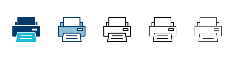 Printer icon vector isolated on white background. print icon. Fax vector icon.