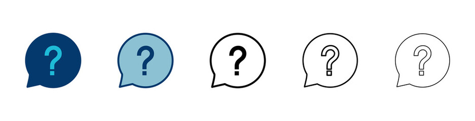 Question Icon vector isolated on white background. Question mark sign. help icon. Faq