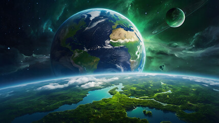 Harmony of Worlds A Lush Forest Under Celestial Skies (2)