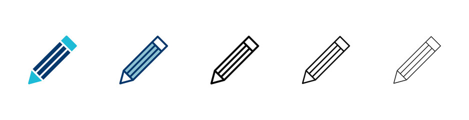 Pencil icon vector isolated on white background. Pencil vector icon