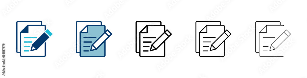 Poster note icon vector isolated on white background. taking note icon vector. edit line icon. document wri