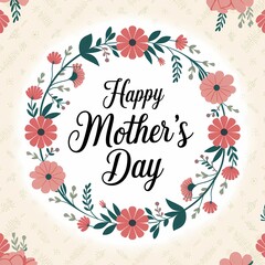 Elegant Vintage Floral Mother's Day Greeting Card Design