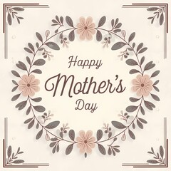 Elegant Vintage Floral Mother's Day Greeting Card Design