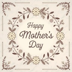 Elegant Vintage Floral Mother's Day Greeting Card Design