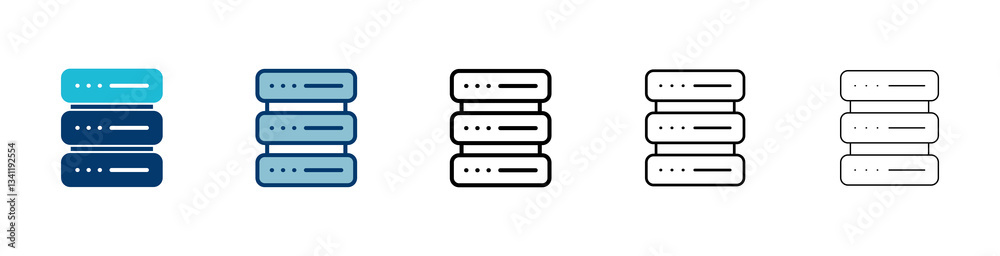 Poster database icon vector isolated on white background. database vector icon