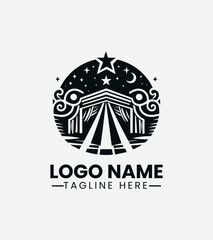 Theatre Logo illustration, Drama Theatre Logo