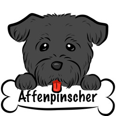 HPや挿絵で使えるポップでゆるくてかわいい手描き風犬のベクターイラストアーフェンピンシャー
