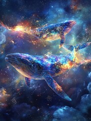 Galactic Whales: Drifting Through Cosmic Dreams