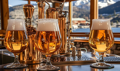 Craft Beer Brewing Process Captured in a Cozy Setting