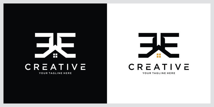 Initial Letter EE Logo Design vector Template