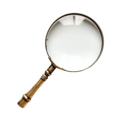 Fototapeta premium Antique Brass Magnifying Glass with a Large Lens and Elegant Handle Perfect for CloseUp Examination and Inspection