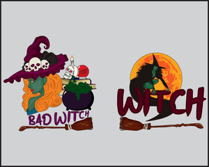 Halloween Witchcraft Witch Illustration