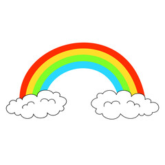 rainbow and clouds