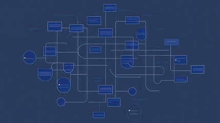 Obraz premium Visualizing Business Processes: A Modern Flowchart Design