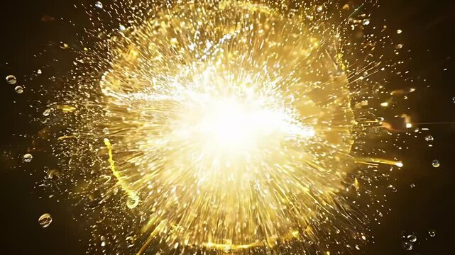 A shimmering particle explosion, ideal for dynamic and impactful logo animations.
