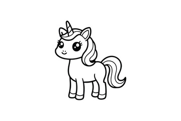 Obraz premium horse cartoon isolated on white