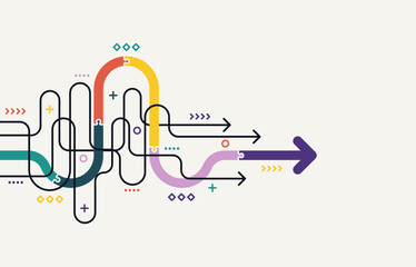 Abstract arrow direction. Technology background