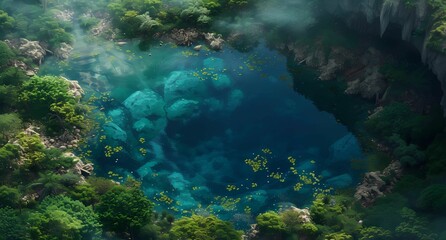 Obraz premium the blue water of a lake